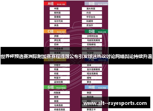 世界杯预选赛洲际附加赛赛程提醒公布引发球迷热议讨论网络舆论持续升温 世界杯预选赛洲际附加赛赛程提醒公布引发球迷热议讨论网络舆论持续升温